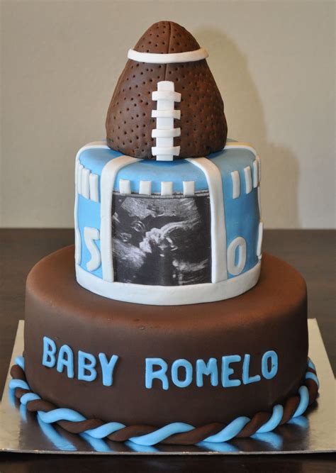 Use tip 3 and white icing to pipe stitching lines over white seam. Football themed Baby Shower Cake by Summer's Sweet Treats ...
