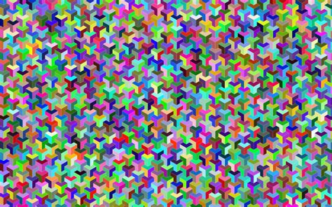 Prismatic 3d Isometric Tessellation Pattern Openclipart