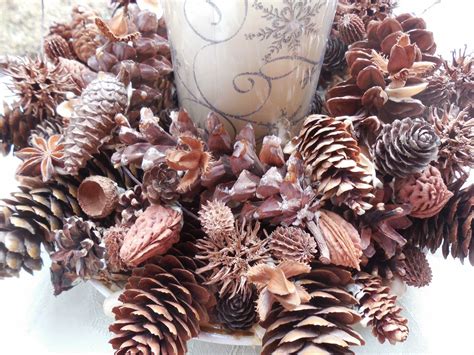 Rosemarys Sampler Pine Cone Candle Ring Pine Cone Candles Candle