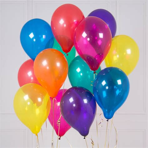 Pack Of 14 Jewel Rainbow Party Balloons By Bubblegum Balloons