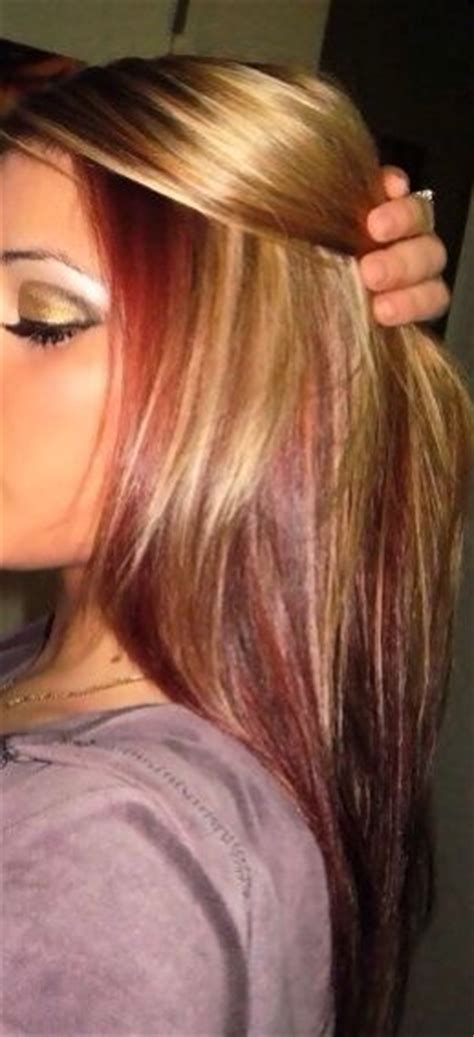 You need to find the one that makes you look your best! Cute blond hair with red underneath on Pinterest | Blondes ...