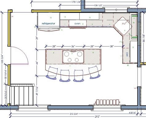 Kitchen Floor Plans With An Island Kitchen Floor Plan