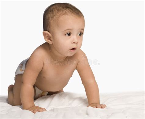 Baby Boy Crawling Stock Photo Image Of Innocence Horizontal 36256550