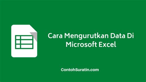 Mengurutkan Nilai Excel dengan Data Lainnya