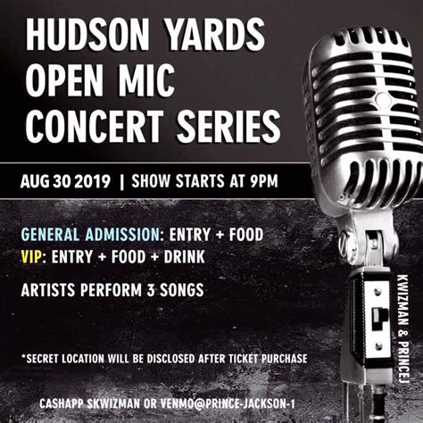 Hudson Yards Open Mic Concert Series