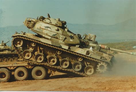 M60a1 Rise Passive Loading Onto Low Boy 1985 Us Army Tanks Military