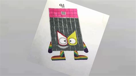 Numberblocks Fanmade Colours And Funnumberblocks Ninety One Youtube