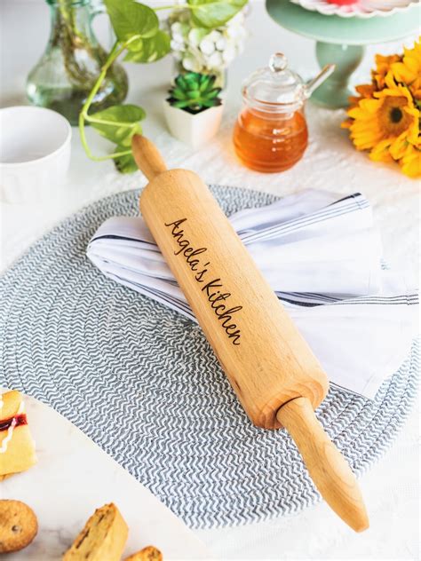 Engraved Rolling Pin Custom Rolling Pin Personalized Rolling Etsy