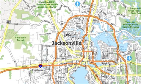 Jacksonville Florida Map Prints Art And Collectibles