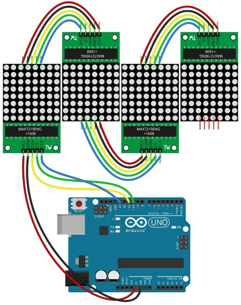 How To Setup Led Matrix Displays On The Arduino Circuit Basics