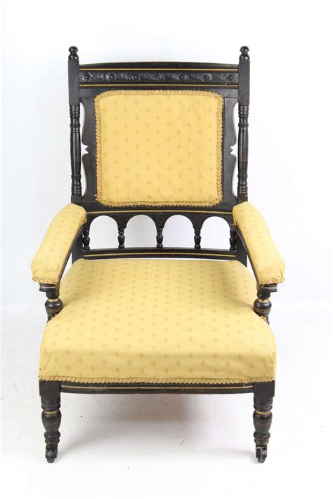 Victorian Aesthetic Movement Low Armchair in the Manner of Gillows