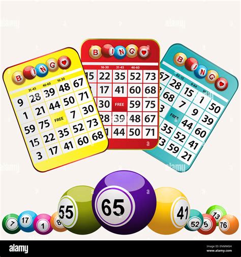 Jeu De Cartes De Bingo Bingo Une Boules Sur Fond Blanc Photo Stock Alamy