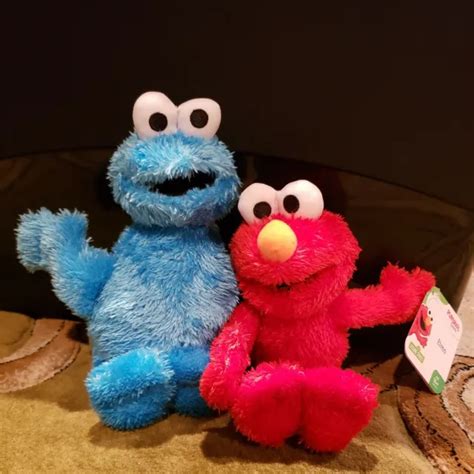 Sesame Street Friends Cookie Monster And Elmo Playskool Figurines My