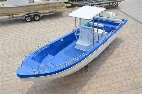 Stability Blue Freshwater Fishing Boats Fiberglass 8m Pleasure