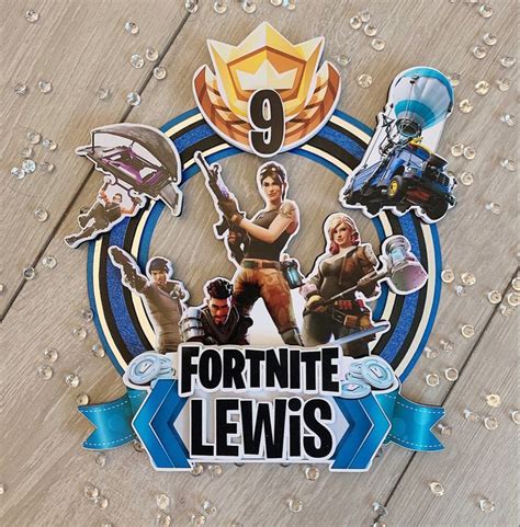 Fortnite 3d Cake Toppers Cake Banner Topper Video Games Birthday Party