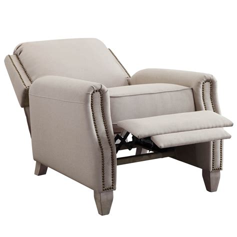 Better Homes And Gardens Pushback Recliner Taupe Fabric Upholstery With