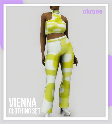 Vienna Clothing Set Okruee On Patreon Outfit Sets Sims Legacy