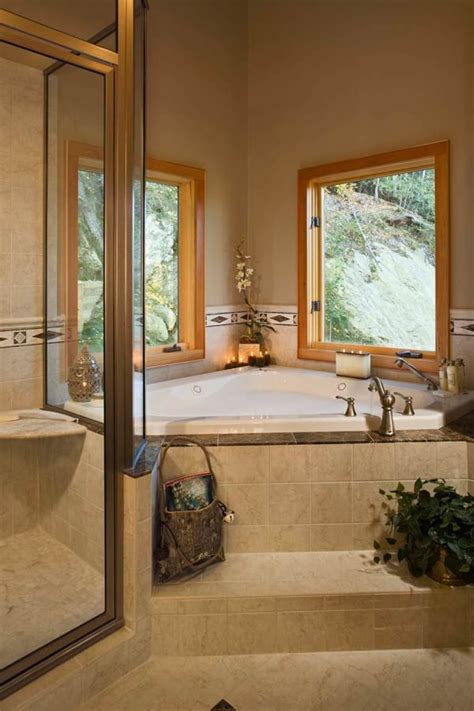 See more ideas about bathrooms remodel, bathroom design, bathroom makeover. Like the corner tub | Corner bathtub decor, Corner tub ...
