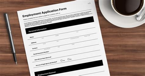 Restaurant Job Application Template Free Download