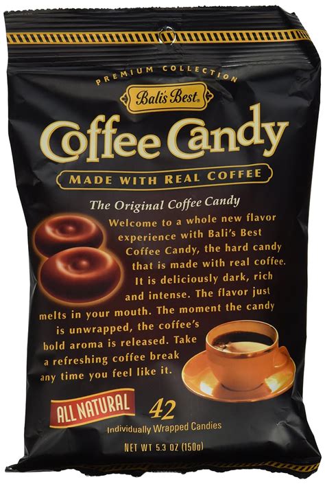 Balis Best Coffee Hard Candy 53 Oz Bags In A T Box