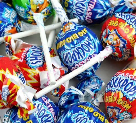 Shock Pops Big Blow Bubble Gum Lollipops Lollipops And Suckers Bulk