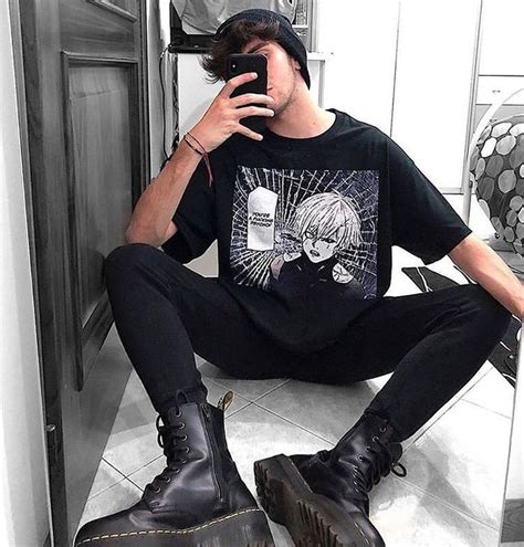 Pin By Jasmin On Hotties Edgy Outfits Emo Fashion Boys