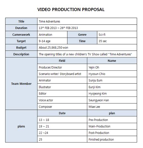 Information and translations of videographer in the most comprehensive dictionary definitions resource on the web. Video Production Proposal Template | charlotte clergy coalition