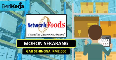 Our manufacturing plant, warehouse and operations occupy approximately 9,600 sq ft of floor space. Pembantu Gudang diperlukan di Network Foods Industries Sdn ...