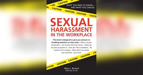 Sexual Harassment In The Workplace Summary Mary L Boland