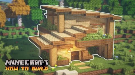 Minecraft How To Build A Simple Survival Wooden House Quick Tutorial