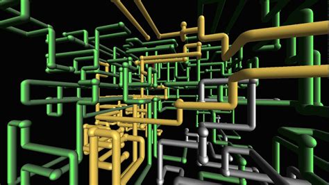 32 1080p 3d Pipes Screensaver 10 Hours No Loop With Teapots
