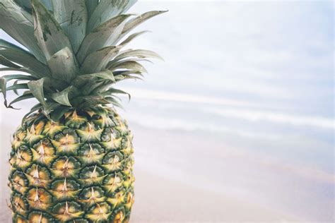 3840x2560 Beach Food Fruit Pineapple Sand Sea Seashore