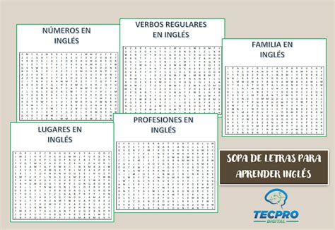 Plantillas De Sopa De Letras Para Imprimir Gratis Tecpro Digital