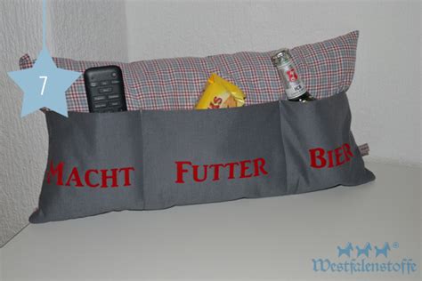 Du suchst geschenke für männer, die gerne kochen? Adventskalender 2015 - Tür 7: Männerkissen Teil ...