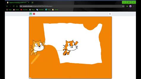 Digital Art Drawing Scratch Cat On Scratch Youtube