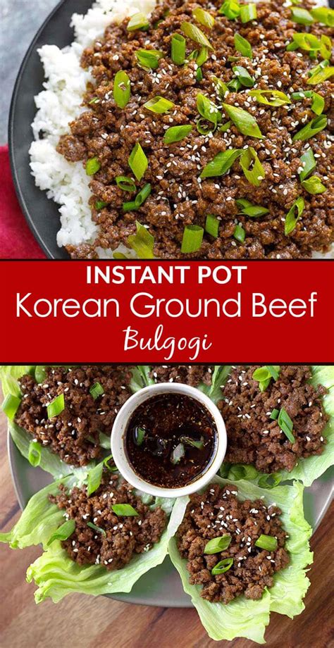 You'll find the complete list of ingredients with amounts in to start, turn the instant pot to the sauté setting. Instant Pot Korean Ground Beef - Bulgogi | Simply Happy Foodie