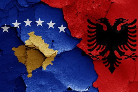 The flag of kosovo has a blue background, charged with a map of kosovo and six stars. 'Mini-Schengen' risks driving a wedge between Albania and ...