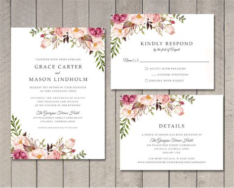 Maybe you would like to learn more about one of these? Wedding Invitation Template - 71+ Free Printable Word, PDF ...