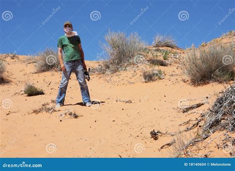 Man In Desert Stock Images Image 18140604