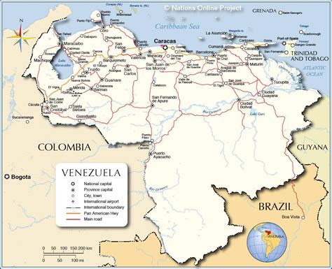 Karte Von Venezuela Detaillierte Karte Von Venezuela South America