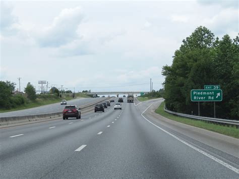 South Carolina Interstate 85 Northbound Cross Country Roads