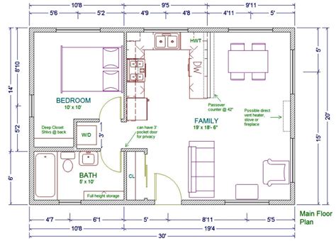 20x30 Cabin Floor Plans Houses Plans Designs