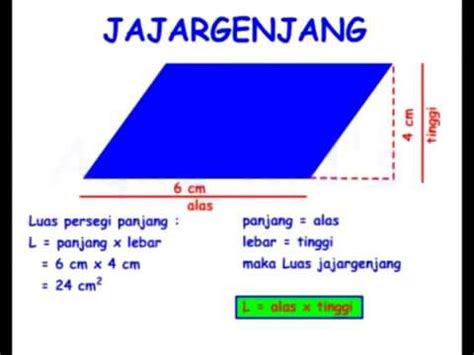 Rumus luas trapesium dan jajargenjang. Rumus Jajar Genjang Dan Contoh Soal