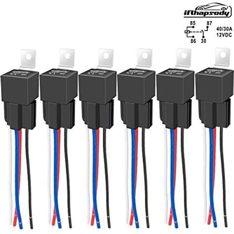 5 Pack 4030 Amp Spdt Relay 12v 5 Pin Bosch Style Automotive Relay With