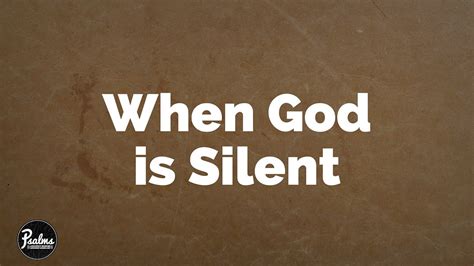 When God Is Silent Full Sermon Youtube