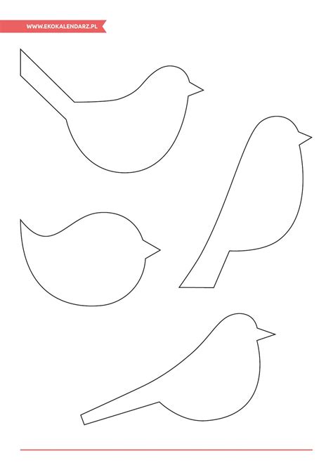 Bird Crafts Paper Birds Bird Template