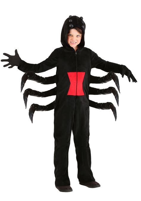 Child Cozy Black Spider Costume Kids Spider Halloween Costumes