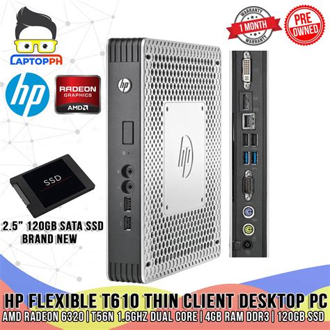 Hp Flexible T610 Thin Client Desktop Pc Ati Amd Radeon 6320 16ghz