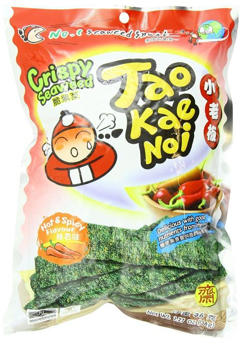 Buy Tao Kae Noi Seaweed Snacks Cri Seaweed Hot And Spicy Flavor Pack Of 6 Online At