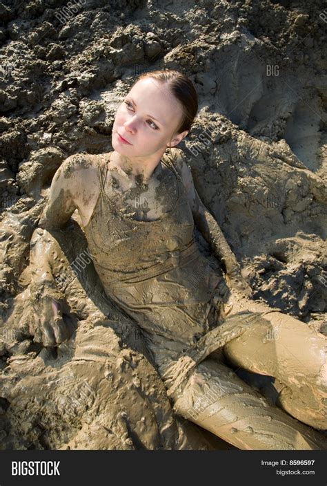 Sexy Woman Lying Mud Image Photo Bigstock